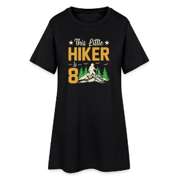 Hiking Kids 8th Birthday Adventure Hiking Kids - Frauen T-Shirt-Kleid - Schwarz - Vorne