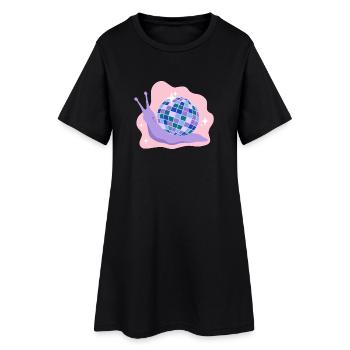 Escargot Disco Ball - Robe T-shirt Femme - noir - Devant