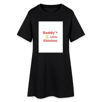 La petite poule de papa - Robe T-shirt Femme - noir - Devant