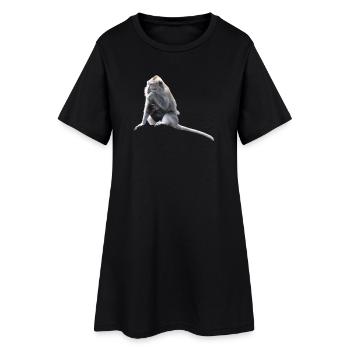Singe - Robe T-shirt Femme - noir - Devant