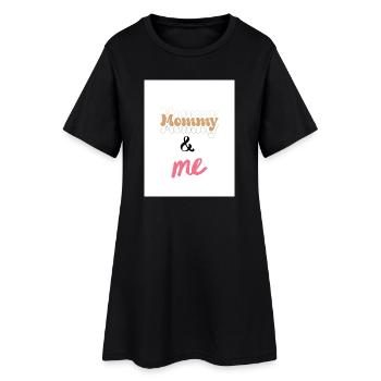 Mommy & Me Dupla de Lettrage Design - Robe T-shirt Femme - noir - Devant