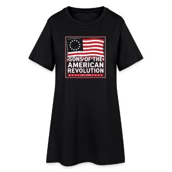 Fils de la Révolution américaine - Robe T-shirt Femme - noir - Devant