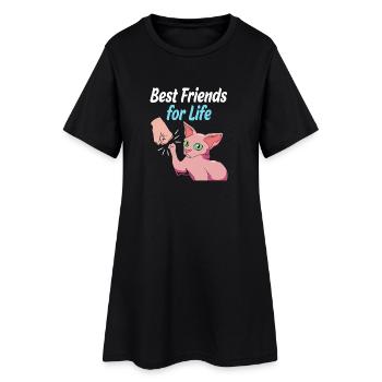 Chats Sphynx - Robe T-shirt Femme - noir - Devant