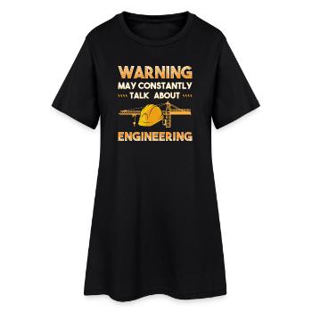 Civil Engineer Construction Site Construction Worker - Women’s T-Shirt Dress - black - Front