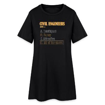 Civil Engineer Construction Site Construction Worker - Women’s T-Shirt Dress - black - Front