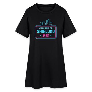 Welcome to Shinjuku - Robe T-shirt Femme - noir - Devant