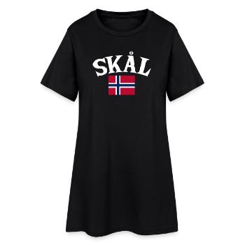 Norway Vacation Norge Fjords Travel Scandinavian - Women’s T-Shirt Dress - black - Front