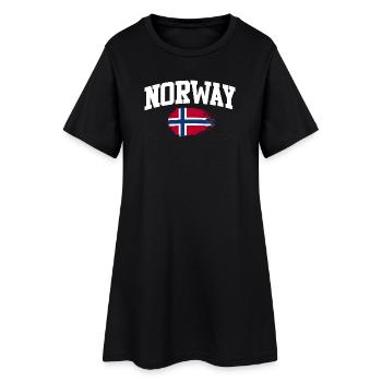 Norway Vacation Norge Fjords Travel Scandinavian - Women’s T-Shirt Dress - black - Front