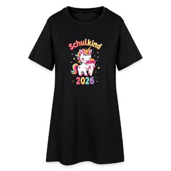 Scolaire 2026 Inscription scolaire 2026 Retour à l’école - Robe T-shirt Femme - noir - Devant
