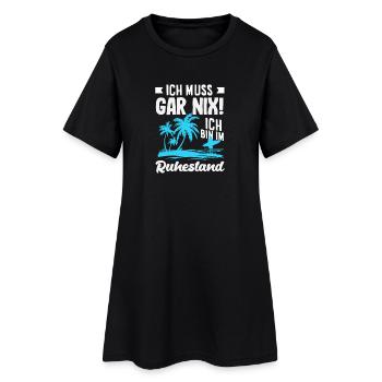 Ruhestand Strand Gar Nix - Frauen T-Shirt-Kleid - Schwarz - Vorne