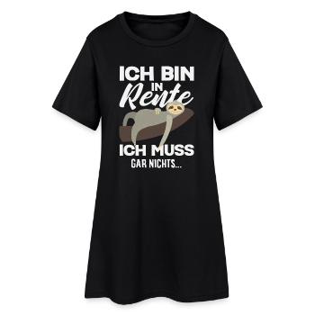 Rente Gar Nichts Faultier Sofa - Frauen T-Shirt-Kleid - Schwarz - Vorne