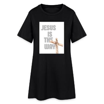 Graphique de Jésus est la Croix - Robe T-shirt Femme - noir - Devant