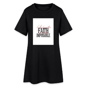 La foi pour rendre l’impossible - Robe T-shirt Femme - noir - Devant