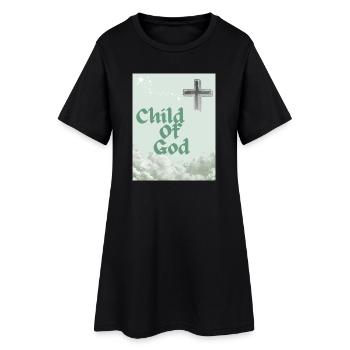 Art nuage de l’Enfant de Dieu Cross - Robe T-shirt Femme - noir - Devant
