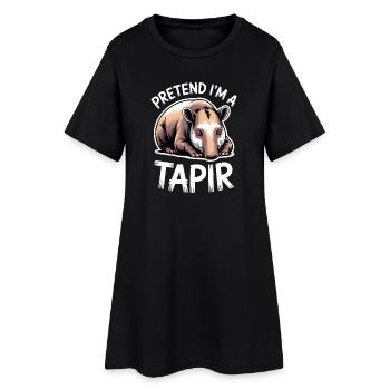Dictons de tapir Tapir Drôle de cadeau de tapir - Robe T-shirt Femme - noir - Devant