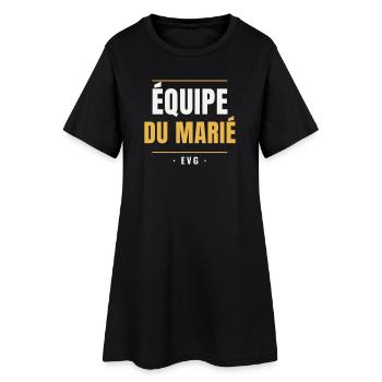 Équipe du Marié EVG Or Enterrement Vie Garçon - Frauen T-Shirt-Kleid - Schwarz - Vorne