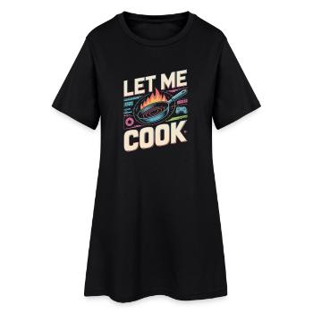 Laisse-moi cuisiner, cuisiner, griller, griller, Maître Chef, - Robe T-shirt Femme - noir - Devant