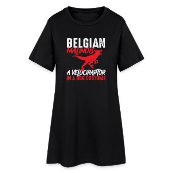 Costume de Vélociraptor Malinois Belge - Robe T-shirt Femme - noir - Devant