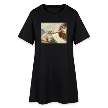 Mème des chiens de la main havanaise - Robe T-shirt Femme - noir - Devant