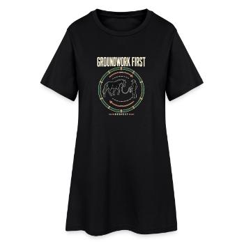 Horse Trainer Groundwork First Round Pen Diagram - Women’s T-Shirt Dress - black - Front