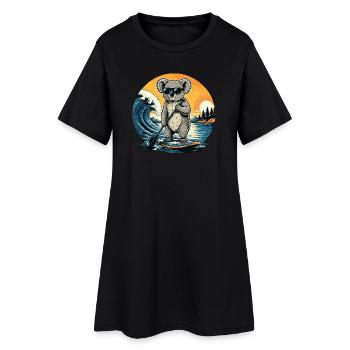 Paddleboard Koala SUP Paddleboard Stand Up paddle - Robe T-shirt Femme - noir - Devant
