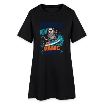 Backprint | SUP Paddleboard Board Stand Up Paddle - Women’s T-Shirt Dress - black - Front
