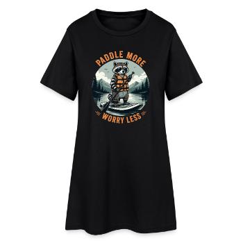  Waschbären SUP Paddleboard Board Stand Up paddel - Frauen T-Shirt-Kleid - Schwarz - Vorne