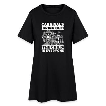Les carnavals graphiques de cirque font ressortir l’enfant en moi - Robe T-shirt Femme - noir - Devant