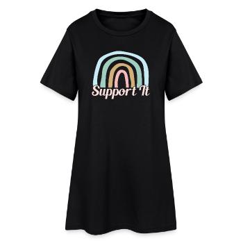 Social Worker Quote Support It Social Work - Women’s T-Shirt Dress - black - Front