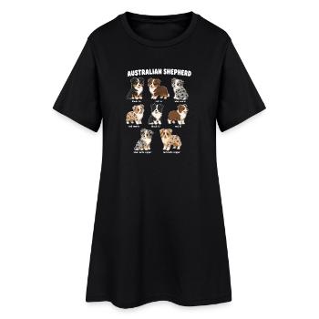 Tableau des couleurs pour les chiots Berger australien - Robe T-shirt Femme - noir - Devant