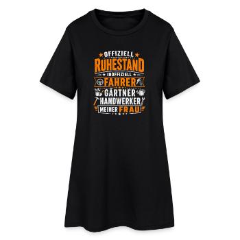  Offiziell Ruhestand Fahrer Gärtner Handwerker - Frauen T-Shirt-Kleid - Schwarz - Vorne