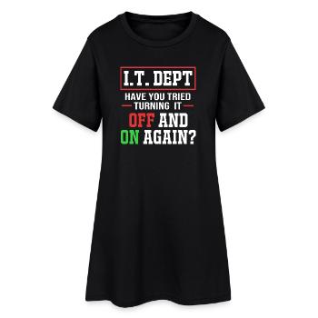 Assistance technique - Robe T-shirt Femme - noir - Devant