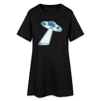 Ufo Alien Get In Loser Lustig Ufo Entführung Zitat - Frauen T-Shirt-Kleid - Schwarz - Vorne