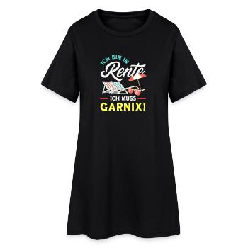 In Rente Gar Nix Liegestuhl - Frauen T-Shirt-Kleid - Schwarz - Vorne