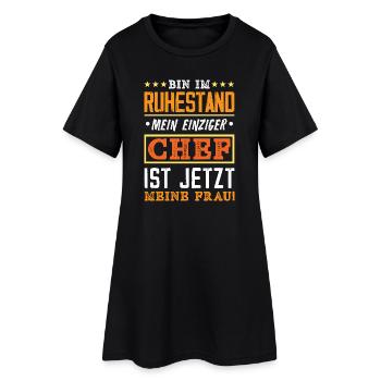 Ruhestand Chef Meine Frau - Frauen T-Shirt-Kleid - Schwarz - Vorne