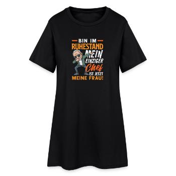 Ruhestand Chef Ist Meine Frau - Frauen T-Shirt-Kleid - Schwarz - Vorne