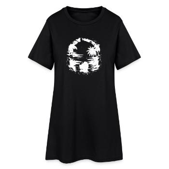 Coucher de Bowling - Robe T-shirt Femme - noir - Devant
