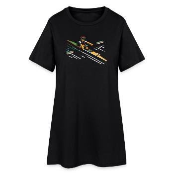 Look cartoon de rame - Robe T-shirt Femme - noir - Devant