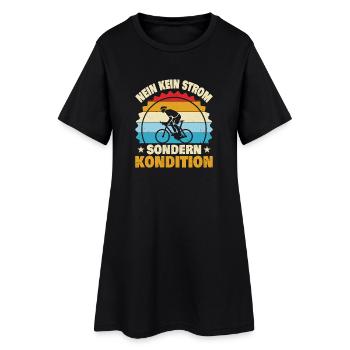Kein Strom - Frauen T-Shirt-Kleid - Schwarz - Vorne