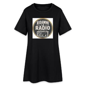 Rends-moi la radio vintage - Robe T-shirt Femme - noir - Devant