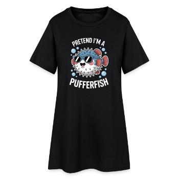 Expressions du poisson-globe : Cadeau amusant du poisson-globe - Robe T-shirt Femme - noir - Devant