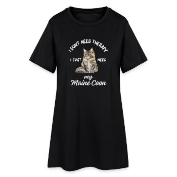 Thérapie Maine Coon - Robe T-shirt Femme - noir - Devant