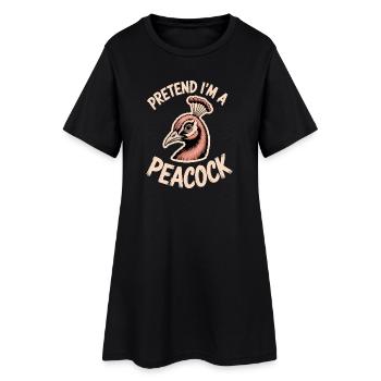 Paroles du paon Oiseau Paon Drôle de cadeau de paon - Robe T-shirt Femme - noir - Devant