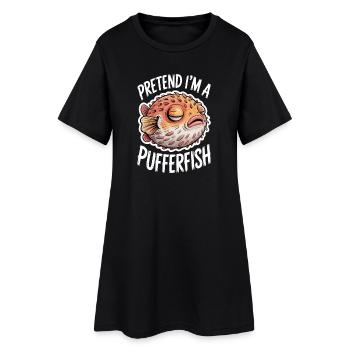 Expressions du poisson-globe : Cadeau amusant du poisson-globe - Robe T-shirt Femme - noir - Devant