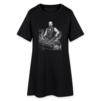 James Un barbecue grillé - Robe T-shirt Femme - noir - Devant