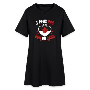 J'peux pas j'ai don du sang - Robe T-shirt Femme - noir - Devant