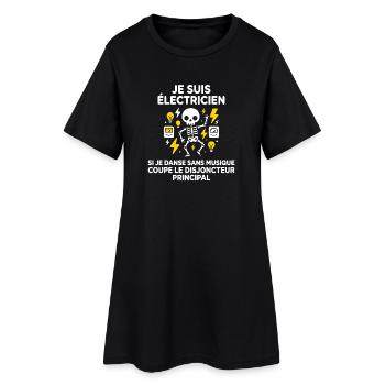 Je suis Électricien: Danse Sans Musique - Robe T-shirt Femme - noir - Devant