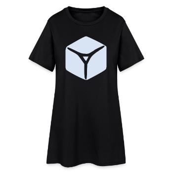 Eiswürfel Eis Geschenk  - Robe T-shirt Femme - noir - Devant