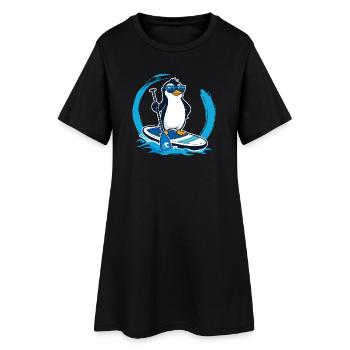  Cartoons SUP Paddleboard Board Stand Up paddel - Frauen T-Shirt-Kleid - Schwarz - Vorne