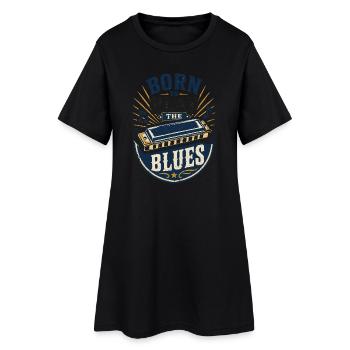 Instrument Harmonica Blues Music Musicians - Women’s T-Shirt Dress - black - Front